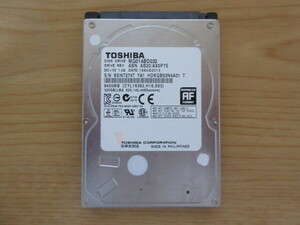 ②中古HDD TOSHIBA 320GB 2.5インチ 厚さ7mm 正常動作確認済み