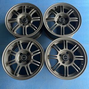 軽量　RAYS A-LAP レイズ エーラップ 14×6.5J ET+45/+23 PCD100-4穴　ハブ径約65mm KCDECOR　ALap　アルミWheels4本set