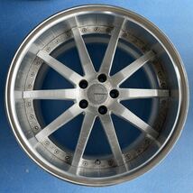 深リム　WORK GNOSIS GS1 ワーク グノーシス 20×10.5JJ+28 PCD114.3-5穴　ハブ径約73mm アルミホイール2本セット_画像3