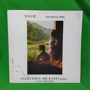 12' レコード Wham! - Everything She Wants (Remix) / Last Christmas