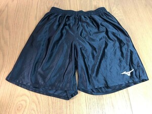 ミズノ　光沢サッカーパンツ　XL 黒　サッカー　フットサル　23-0828-09