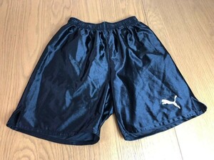 プーマPUMA 光沢サッカーパンツ　黒　M 23-0731-05