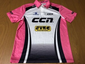 サイクルジャージ ユニフォーム　CCNSPORT S スポンサー入　良デザイン　スポーツポロシャツ　自転車ロードバイク　21-0704-17