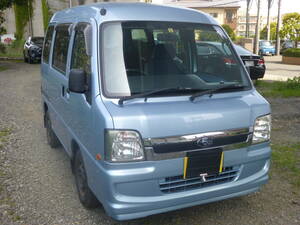 ■2008TV2 Sambar Dias Van パートタイム4WD/マニュアル5速vehicle 商用 4ナンバー リヤヒーター キーレス Actual distance/Restoration history無し 格安 Must Sell