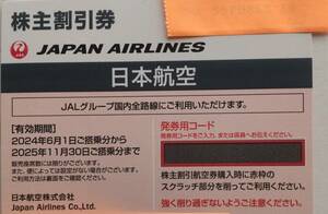 日本航空' JAL 株主割引券