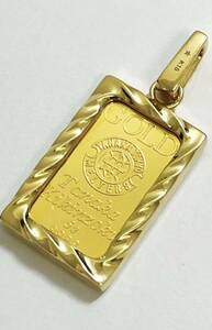  original gold 24 gold in goto top rice field middle precious metal industry pendant 18 gold K24 K18