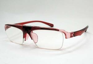 新品 跳ね上げ老眼鏡 ブルーライトカット FLIP-UP　LT-P301-1　強度　+3.50　対象年齢〔目安〕65~70歳　赤　レッド