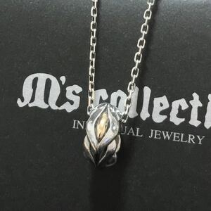 M's collection エムズコレクション リング チェーン ネックレス シルバー925 k18 コンビ silver925