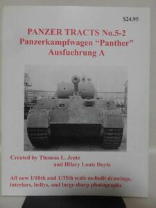 洋書 PANZER TRACTS No.5-2 パンターA型 写真資料本 Panzerkampfwagen “Panther” Ausfuehrung A [1]B2097