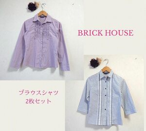 ブリックハウス シャツ 長袖 七分袖 ビジネスシャツ ブラウス BRICK HOUSE 2枚セット 東京シャツ