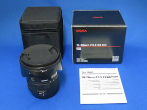 シグマ 10-20mm F3.5 EX DC HSM [キヤノン用]（購入のみ未使用、防湿庫保管美品）