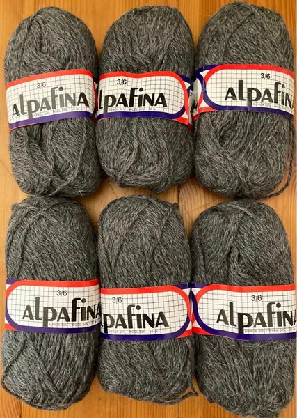 ペルー製　Alpafina アルパカ50% ウール50%　6玉 ① まとめ売り セット
