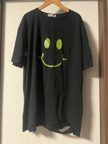 iG hanguoyiguan 　SMILE ブラック　Tシャツ　L以上