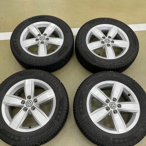 フォルクスワーゲン 純正ホイール スタッドレスタイヤ４本セット 15インチ 5.5J +40 PCD100 NC6 185/65R15 ポロ アウディ A1 VW audi 栃木