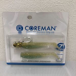 COREMAN (コアマン) ワーム RJ-7 ローリングジグヘッド #046 ゴールドヘッド/シャローイワシ 7g【新品未使用品】TN4053