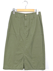 レディース ひざ丈 タイト スカート カーキ ファッション アパレル 服飾 WOMEN ボトムス bottoms Skirt KHAKI fashion 服 スリット D-2220