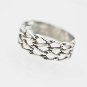 S038 Vintage SILVER925 stamp ring chain design silver ring 15 number 