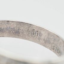 S036 U.CRAFT STERLING SILVER刻印 リング 彫刻 デザイン シルバー 指輪 10号_画像6