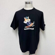 新品 MAISON KITSUNE' メゾンキツネ 半袖Tシャツ KM103 ブラック Mサイズ_画像2