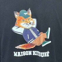 新品 MAISON KITSUNE' メゾンキツネ 半袖Tシャツ KM103 ブラック Mサイズ_画像4