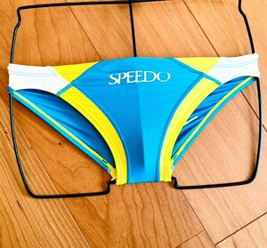 【レア】SPEEDO / RQ-632 / スカイブルー×イエロー×ホワイト / キネシスカット / 高光沢 / SSサイズ / 競泳水着 Vパン 競パン