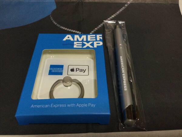 未使用・アメリカンエクスプレス ノベルティ スマホ・ホルダー&ボールペン セット (新品 AAA )