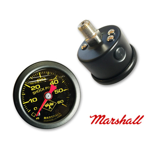 MARSHALL マーシャル ハーレー向け 60PSI 表示 オイルプレッシャー ゲージ 油圧計 直径40mm 極小 希少 ブラック ハーレー