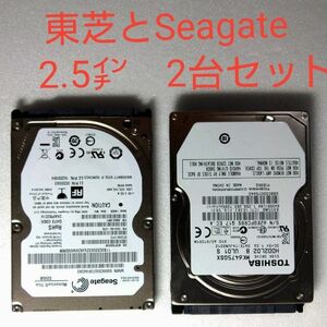 3-1.6-2　2.5HDD 640GBと350GBの2台セット 東芝とSeagate 正常判定