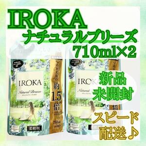 フレア フレグランス IROKA ナチュラルブリーズの香り 柔軟剤 詰替用 710ml × 2個