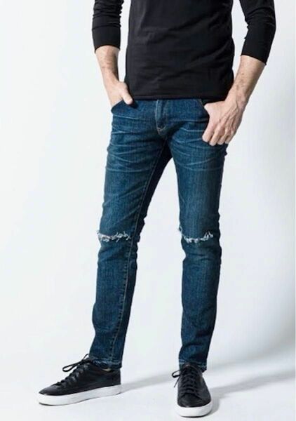 新品 定価36300円 wjk スリムジーンズ デニム Ripped Wash Slim Jeans