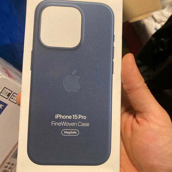 新品Apple iPhone 15 Pro ファインウーブンケース - パシフィックブルー MagSafe対応/アップル純正/