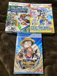  new goods unopened WonderSwan color new goods soft 3ps.@ digimon medore- digimon card game One-piece box pain equipped 
