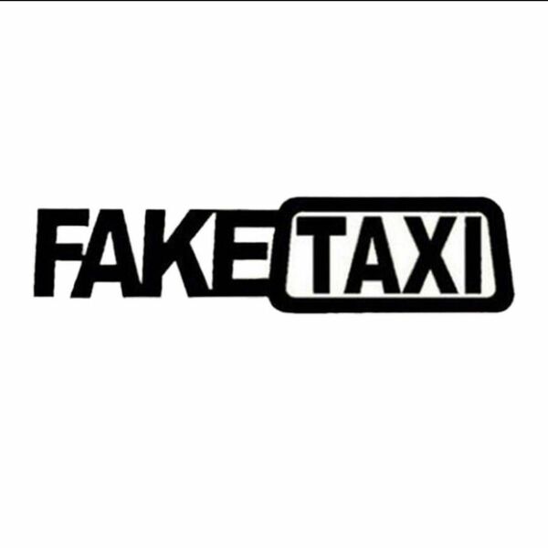 面白い車の自動車ステッカー FakeTaxi デカール エンブレム ステッカー カッティングステッカー ブラック ロゴ商品