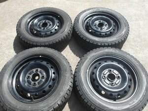 M362-ソ1 155/65R13 冬4本セット スタッドレス 73Q 155/65-13 155-65-13 ダンロップ ウィンターマックス WM01 13インチ鉄ホイール ダイハツ