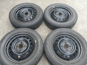 M365-ソ2 155/65R14 冬4本セット スタッドレス 75Q 155/65-14 155-65-14 ブリヂストン ブリザック VRX 14インチ鉄ホイール