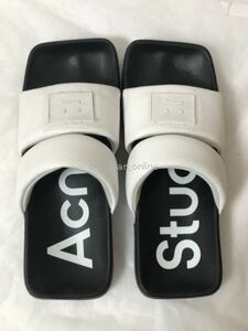 ■激レア■美品■Acne Studios-アクネストゥディオス■サイズ42■フェイスコレクション レザーサンダル■ロゴ入り袋付■国内直営店正規品