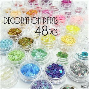  deco parts 48 kind set (B) clear case go in nail art resin . go in hand made parts mail service /21