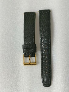 Тиффани и Ко. Подлинный ремень Подлинный Taillock Lizard 16 мм Черный ремешок Часы