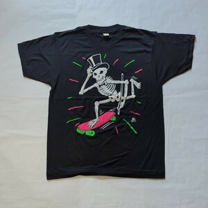 MADE IN USA 80‘s オールドスクールスカルTシャツ Lサイズ DEAD STOCK 送料無料!