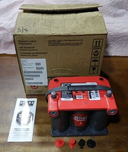  prompt decision new goods ~ unused ~ with translation ~ passing of years goods ~ charge assumption Optima OPTIMA battery RED TOP 8022-091 75/25 red top (D23 side terminal 