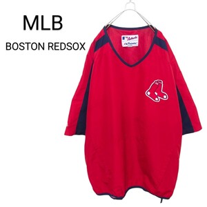 【Majestic】MLB REDSOX ベースボールシャツ A-1870