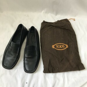 美品 TOD’S 靴 コインローファー スリッポン ビジネスシューズ 本革 レザー 男性用 メンズ イタリア製 6 25cm Y0522-20