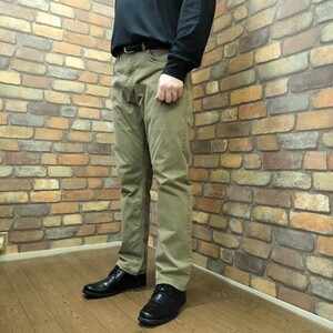 BP3-220【Wrangler】美シルエット ストレート チノパンツ【W36程度 メンズ XL】【モデル175cm】ベージュ アメカジ ワーク USA買付品