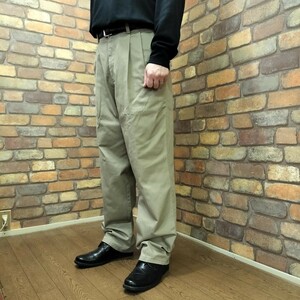 BP3-253【DOCKERS】00s 希少 企業ロゴ トヨタ コットン チノ トラウザーズ【W35 メンズ L】【モデル175cm】ベージュ スラックス アメカジ