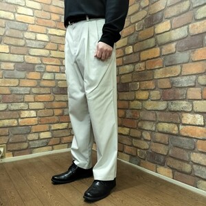 BP3-235【DOCKERS PREMIUM】BIGサイズ 2タック コットン チノ トラウザーズ【W36 メンズ XL】【モデル175cm】アイボリー USA古着 アメカジ