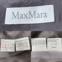 【美品】Max mara　マックスマーラ　 長袖シャツ　ジャケット　 白タグ　ツイード　ウール　グレー　Ｍ_画像9