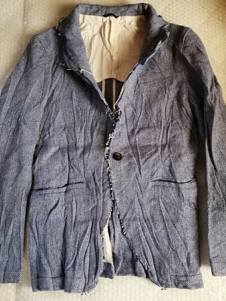 ジュンハシモト　テーラードジャケット　シングルスーツ　ツィードジャケット　サイズ2
