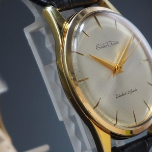 諏訪精工舎 稼働点検済み SEIKO CROWN 21J セイコー クラウン ダイヤショック 1960年代 SEIKOSHA 昭和レトロ 新品ベルト付の画像6