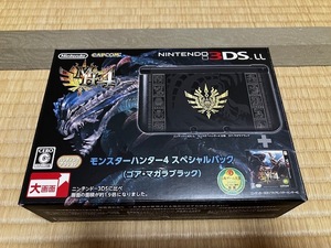 [ Saturday shipping ][ Junk ] nintendo 3DS LL Monstar Hunter 4 special pack (goa*magala black )