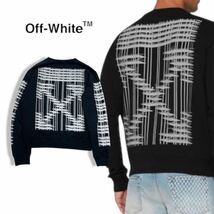 正規品 OFF-White オフホワイトDiag Industrial SLIM CREWNECK ダイアゴナル スウェット トレーナー クルーネック クロスアロー M ブラック_画像2